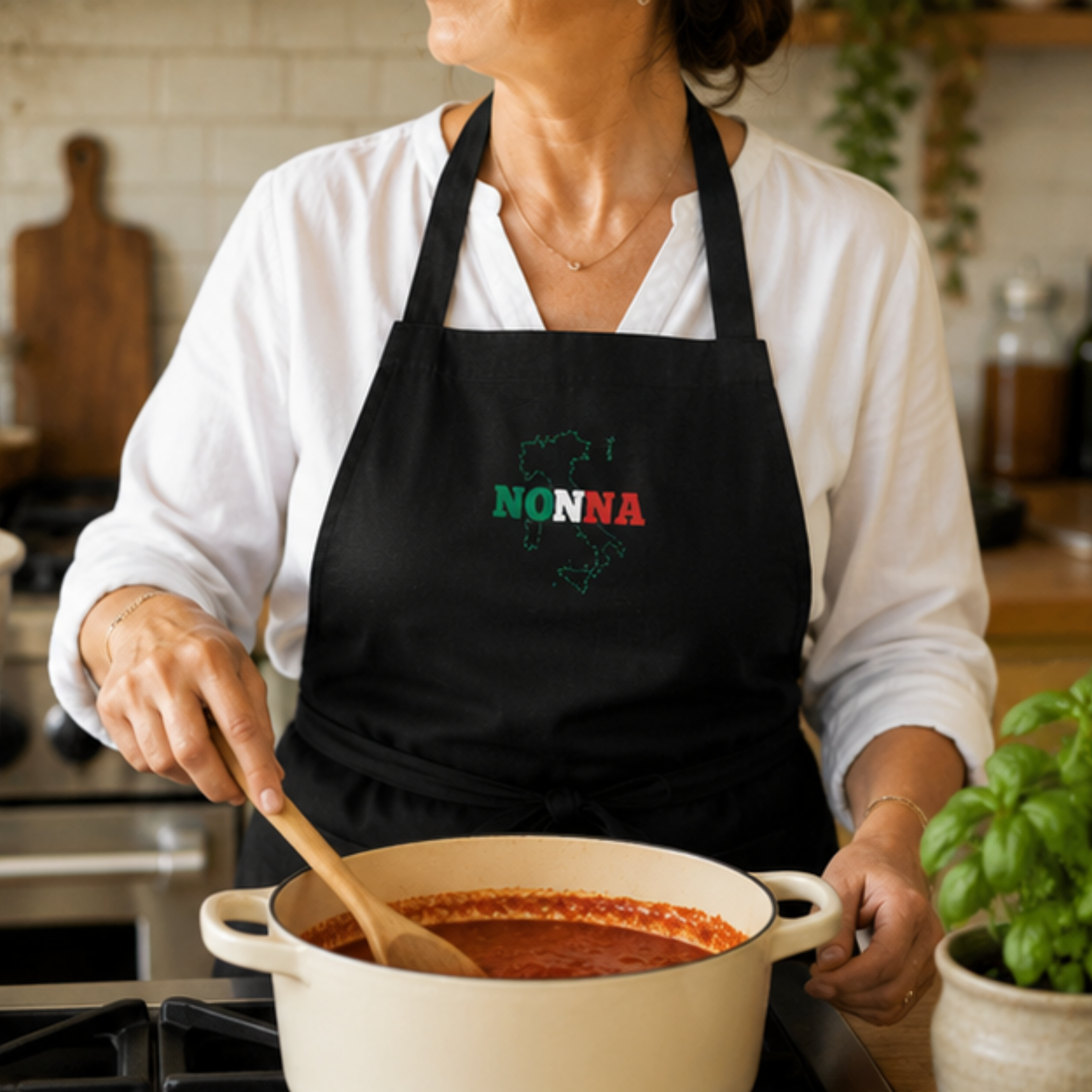 Nonna Apron | Italian Grandma Apron | Cooking Apron for Nonna | Kitchen Gift for Grandma | Italian Heritage Apron