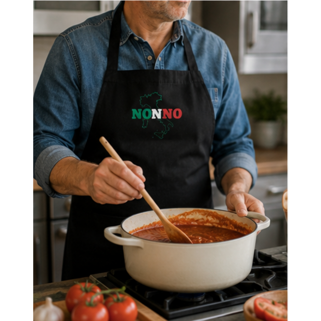 Nonno Apron | Italian Grandpa Apron | Cooking Apron for Nonno | Italian Heritage Kitchen Gift | Grandfather Apron