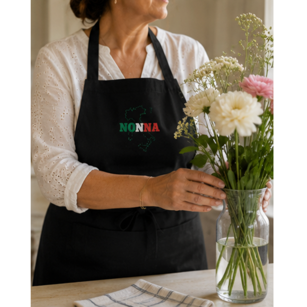 Nonna Apron | Italian Grandma Apron | Cooking Apron for Nonna | Kitchen Gift for Grandma | Italian Heritage Apron