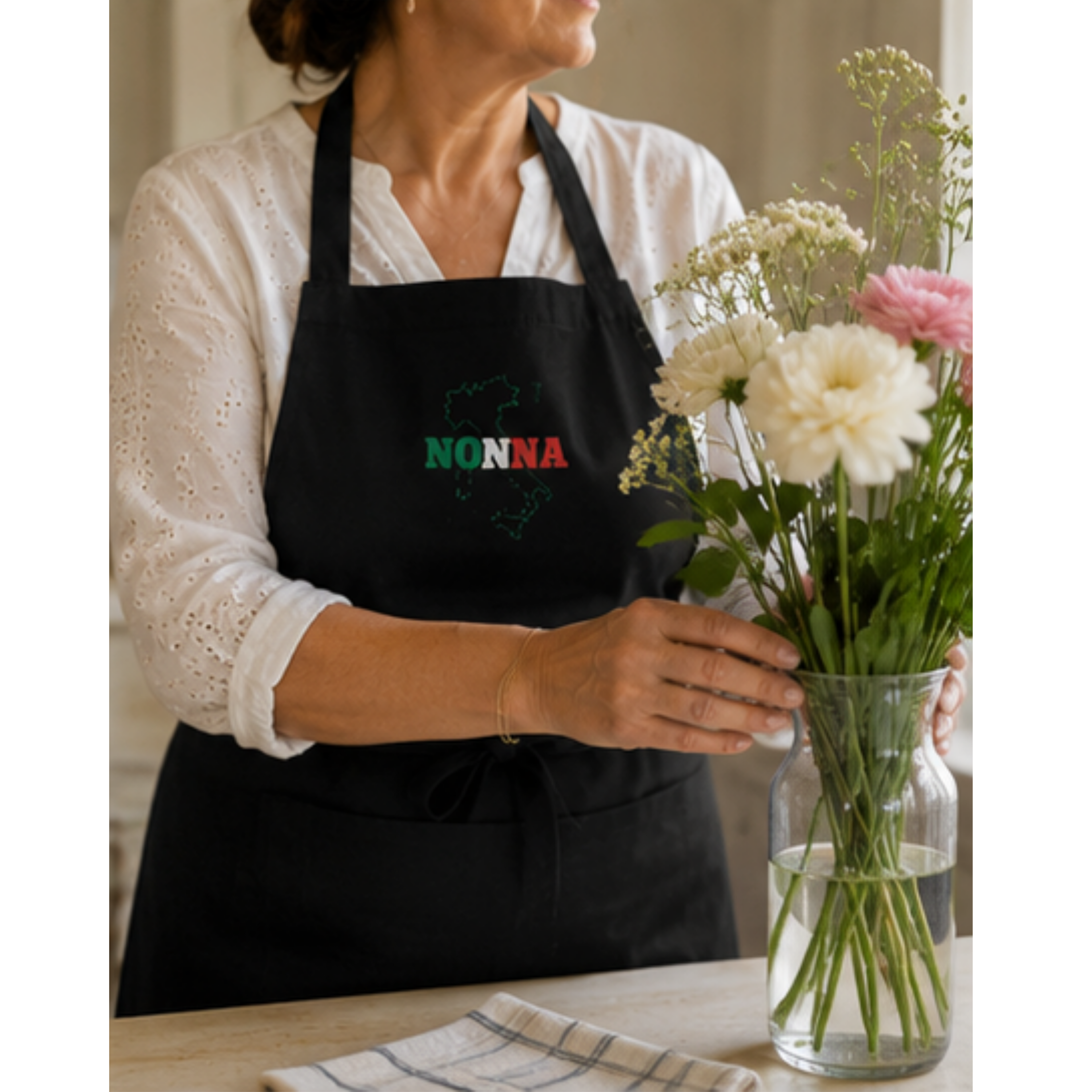 Nonna Apron | Italian Grandma Apron | Cooking Apron for Nonna | Kitchen Gift for Grandma | Italian Heritage Apron