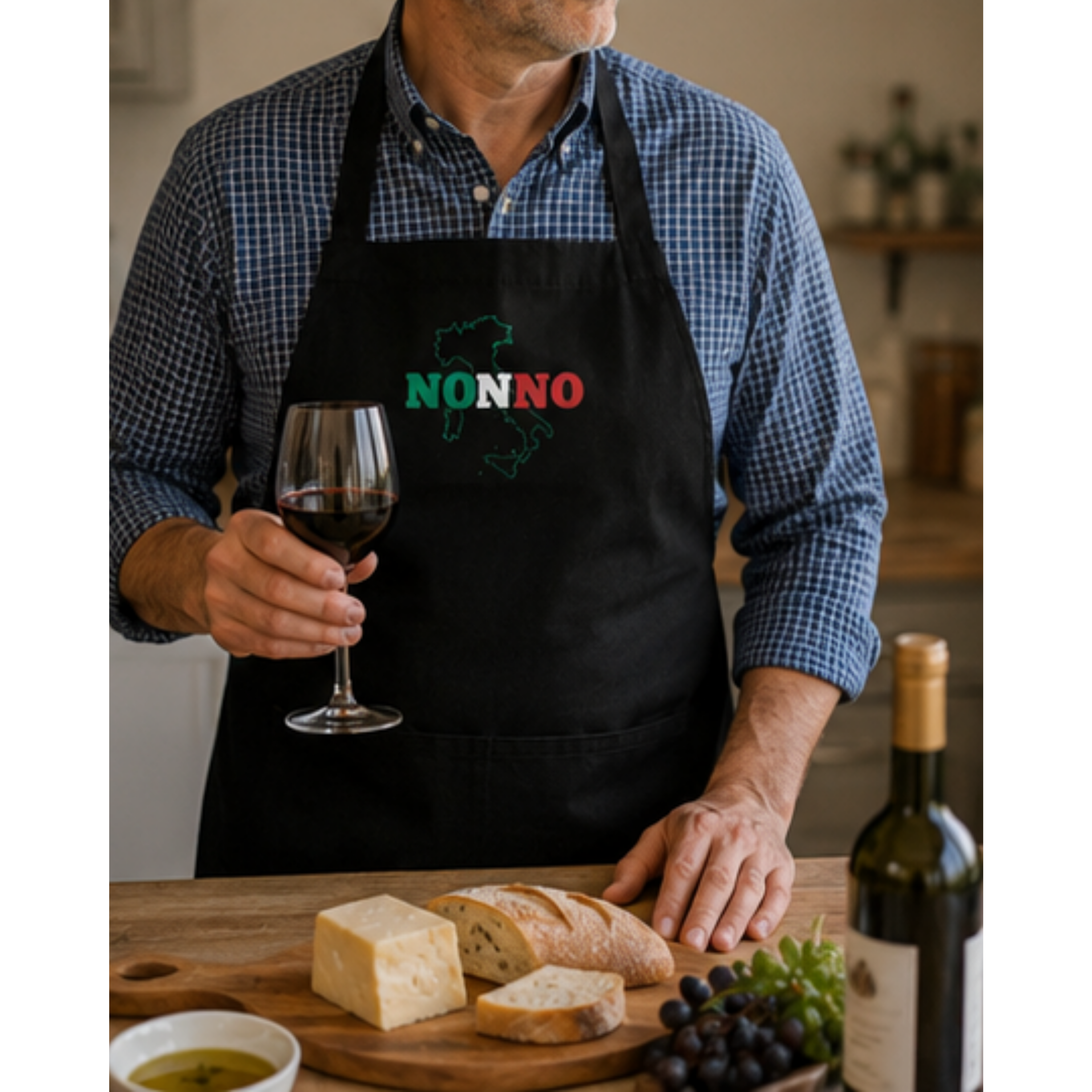 Nonno Apron | Italian Grandpa Apron | Cooking Apron for Nonno | Italian Heritage Kitchen Gift | Grandfather Apron