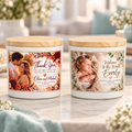 Wedding and baby celebration personalized soy candle favor mockups