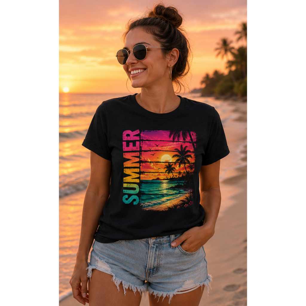 Summer Beach Sunset Shirt for Women