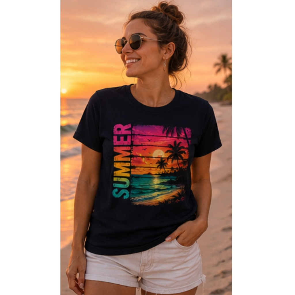Summer Beach Sunset Shirt for Women